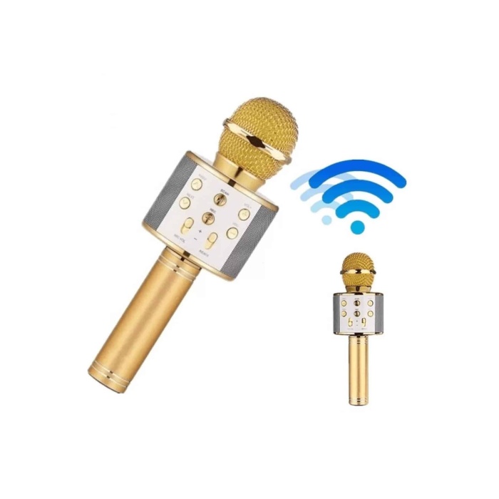 Bluetooth Hoparlör USB AUX SD Kart Kaoroke Mikrofon Uzun Pil Ömrü -