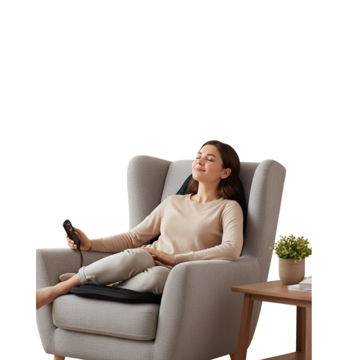 Isıtmalı Masaj Koltuk Minderi Sırt Bel Boyun ve Kalça Destekli -