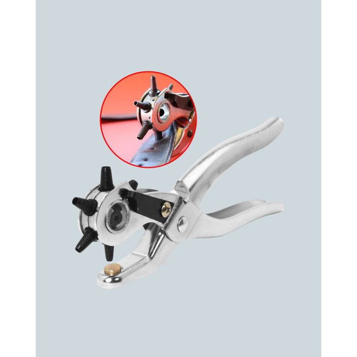 Metal Gövdeli Ayarlanabilir Deri Delme Pensesi 2.5–5 mm Delik Açma Aracı -