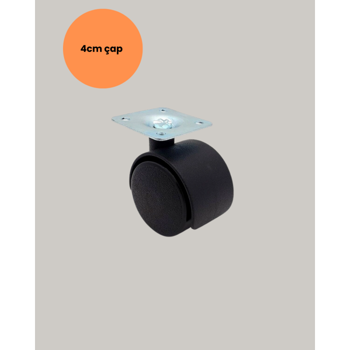 Kilitsiz 4 cm Tekerlek Ayak 4’lü Set Sessiz ve Dayanıklı -