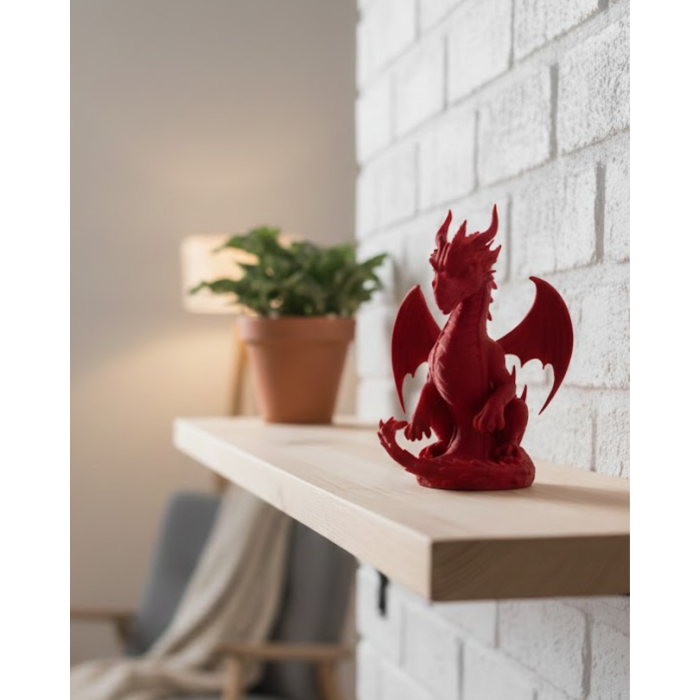 12 cm Kırmızı Ejderha Figürü Koleksiyonluk Dekoratif Biblo -