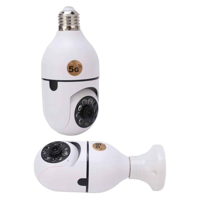 Wifi Güvenlik Kamerası 360 Derece Dönebilen Harekete Duyarlı Gece Görüşlü Ampul -