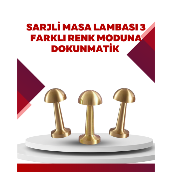 Şarjlı Dimmerli LED Masa Lambası – 4-8 Saat Aydınlatma -