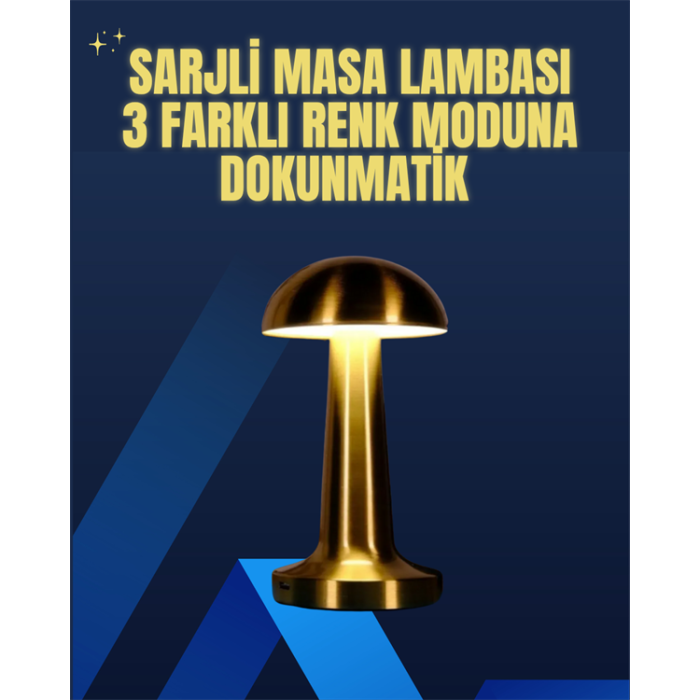 Modern Tasarım Şarjlı Masa Lambası – 1800 mAh Batarya -