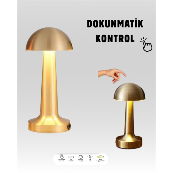 Modern Tasarım Şarjlı Masa Lambası – 1800 mAh Batarya -