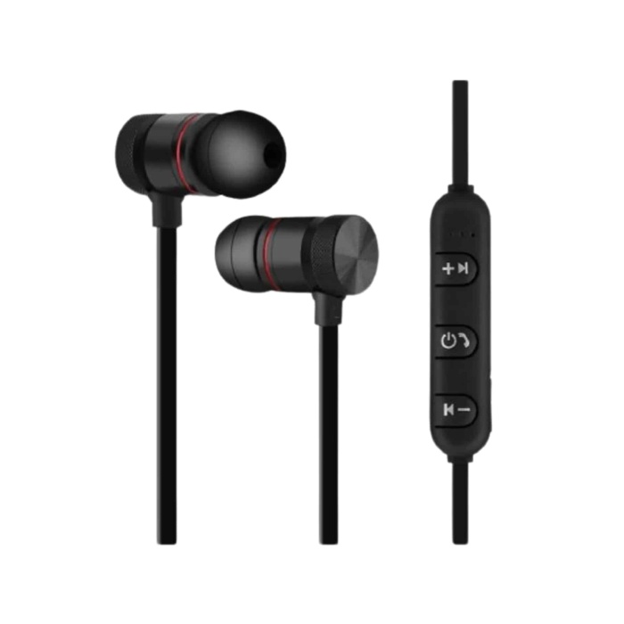 Sports Mıknatıslı Siyah Bluetooth Kulaklık Kablolu Uzun Pil Ömrü -