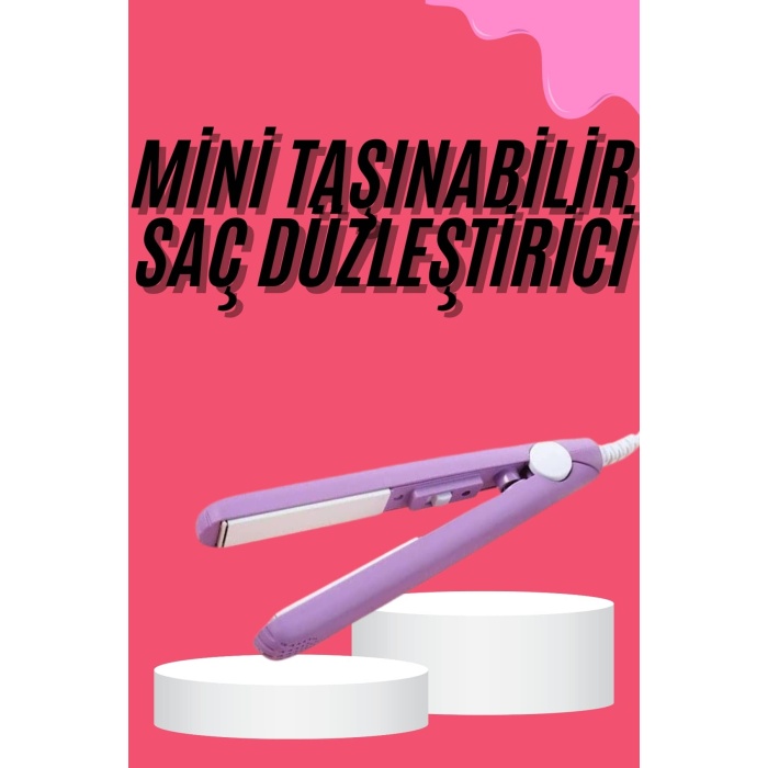 Saç Düzleştirici Pürüzsüz Parlaklık Seyahat Tipi Taşınabilir Seramik Kaplama -