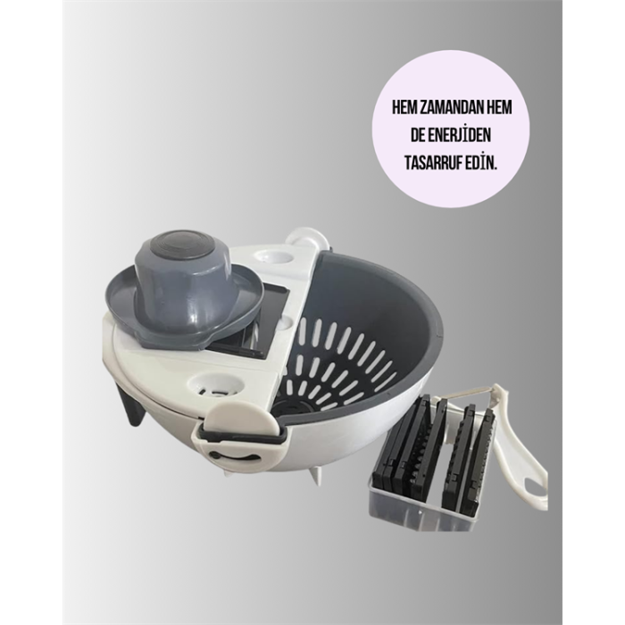 Dilimleyici ve Rende Bıçaklı Çok Amaçlı Mutfak Aleti -