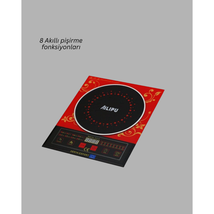 8 Programlı LED Ekranlı İndüksiyon Ocak 80–270°C Sıcaklık Ayarı -