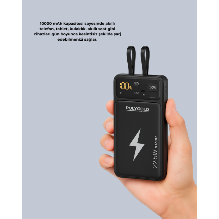 Mobil Powerbank 22.5W PD Destekli Hızlı Şarj -