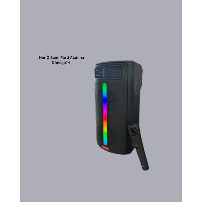 Kablosuz RGB Işıklı Bluetooth Hoparlör | Ev, Parti ve Açık Hava Kullanımı -