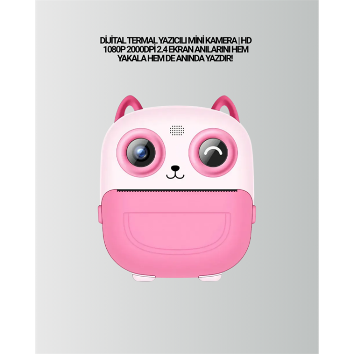 2.4” Ekranlı Mini Kamera – 1080p Kayıt + Mürekkepsiz Yazdırma -