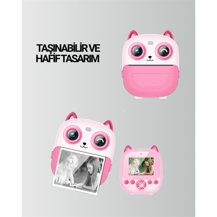 Dijital Termal Yazıcılı Mini Kamera – HD Video & Anında Fotoğraf Çıktısı -