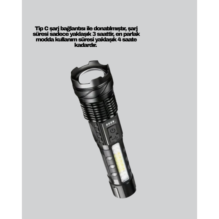 Outdoor ve Acil Durum İçin Güçlü LED El Feneri -