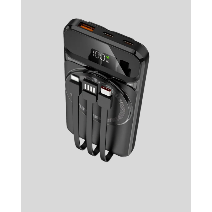 10000 mAh Kablosuz Powerbank – 15W Hızlı Şarj, Type-C Çoklu Çıkışlı -