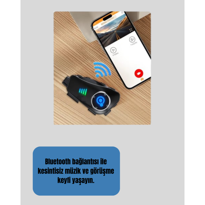 Q28 Motosiklet Kask Bluetooth Kulaklık Full HD 1080P Kamera -