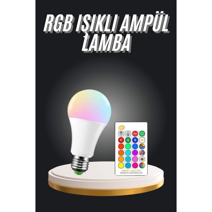 Ambiyans Aydınlatma RGB Led Lamba Kumandalı Renk Değiştirebilen -