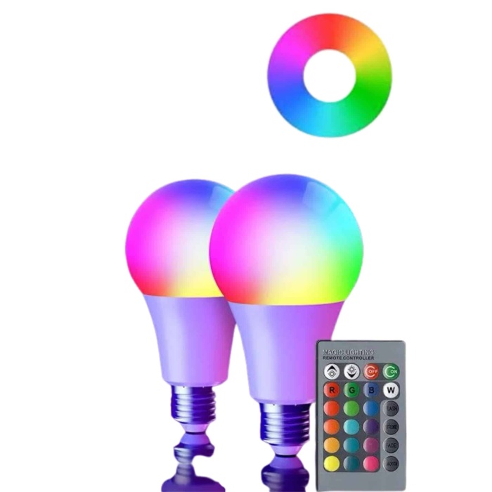 Akıllı RGB Led Ampul Led Uzaktan Kumandalı Renk Değiştiren Ampul -