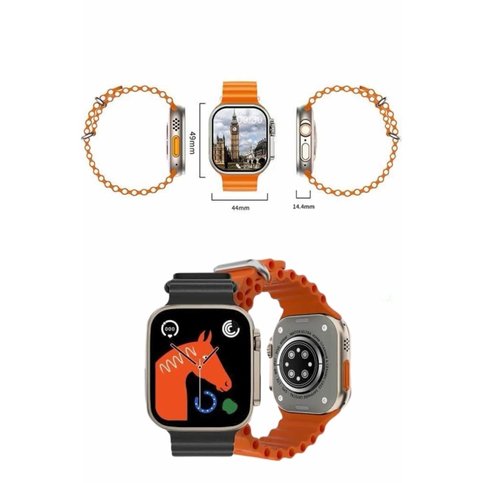 Yeni Nesil Bluetooth Bağlantılı Akıllı Saat Sosyal Medya Girişli Uyku Takibi -