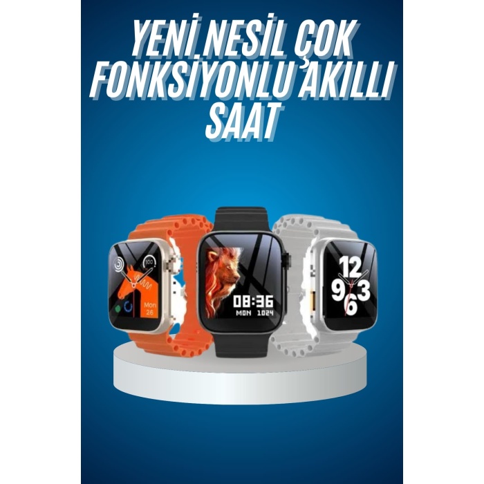 Yeni Nesil Akıllı Saat Müzik Dinleme Bildirim Görme Sesli Asistan Desteği -