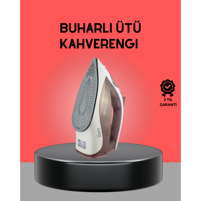 Kahverengi Buharlı Ütü 2200W Sürekli Buhar 120 g Şok Buhar -