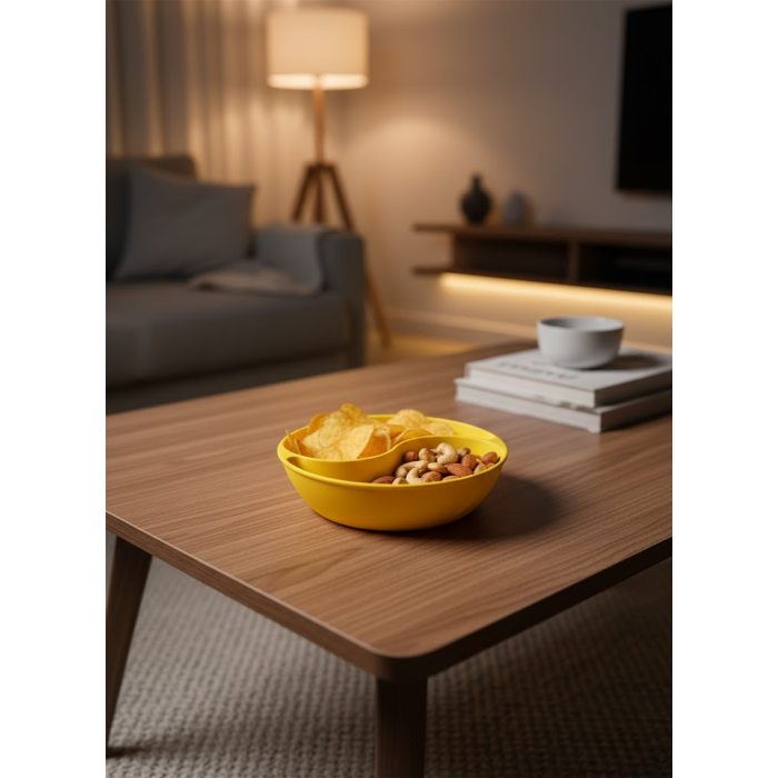 Sarı Çerezlik Kase Seti 4 Adet 3x12 cm -