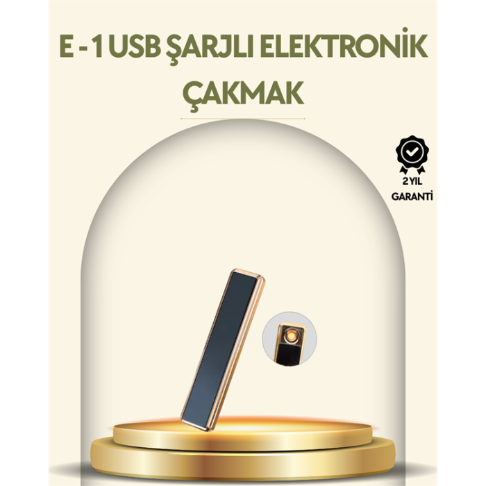 USB Şarjlı Alevsiz Elektronik Çakmak – Rüzgara Dayanıklı, Gazsız, Güvenli Kullanım -