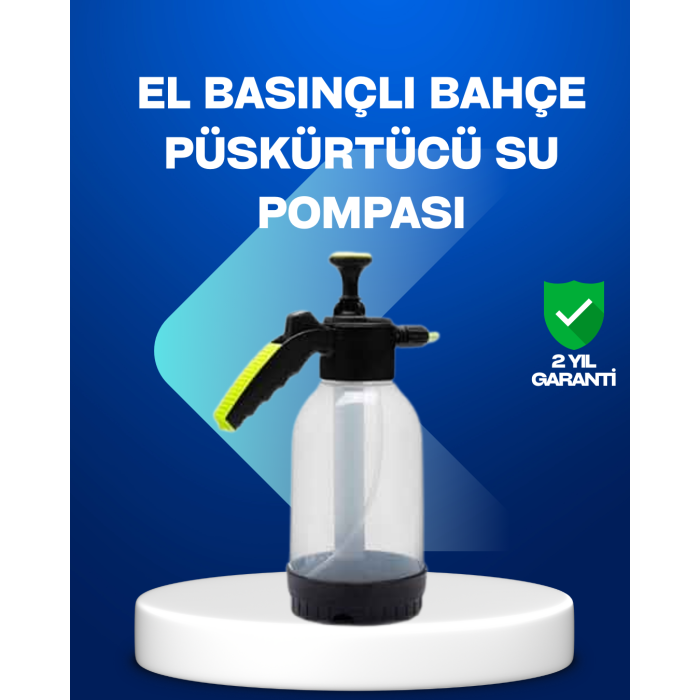 Basınçlı Manuel Köpük Pompası 2L Ayarlanabilir Sprey Başlıklı Temizlik -