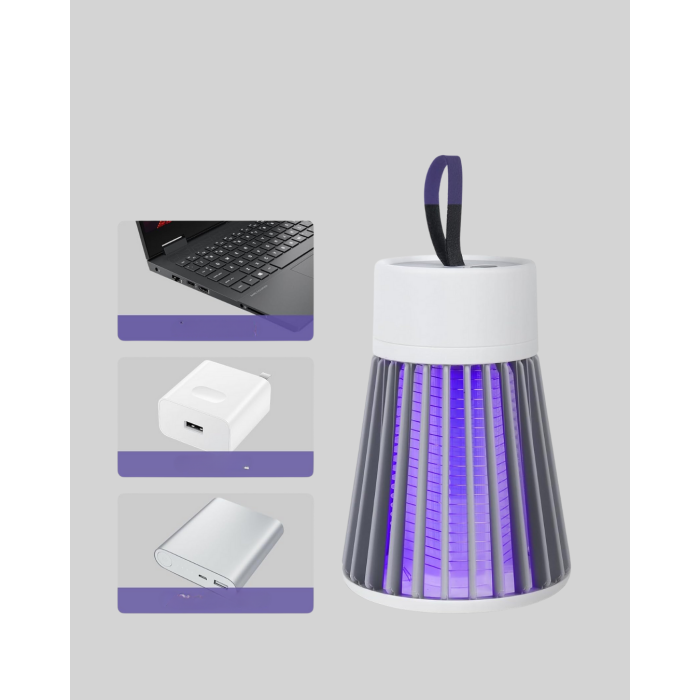 2’si 1 Arada LED Işıklı Elektrikli Böcek Öldürücü -