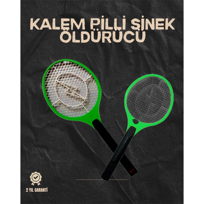 Hafif ve Ergonomik Elektronik Böcek Öldürücü – Güvenlik Koruması ile Pil Kontrollü -