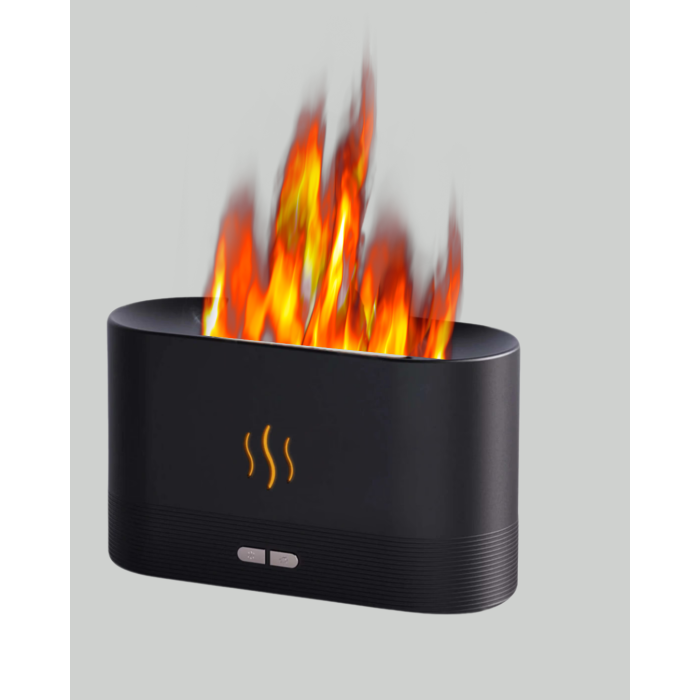Aromatik Oda Kokusu Difüzörü Alev Tasarımlı LED Işıklı Nemlendirici -