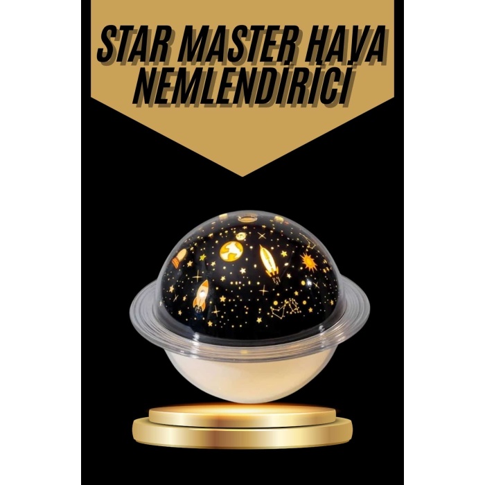 Hava Nemlendirici Renk Değiştiren Oda Kokusu Yıldızlı Projektör -