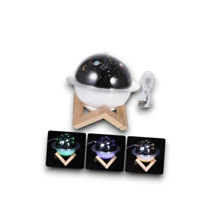 Hava Nemlendirici Led Işıklı Gece Lambası Yıldız Görünümlü Renk Değiştiren -