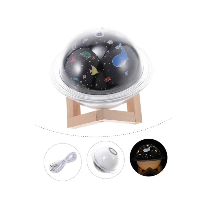 Hava Nemlendirici Led Işıklı Gece Lambası Yıldız Görünümlü Renk Değiştiren -