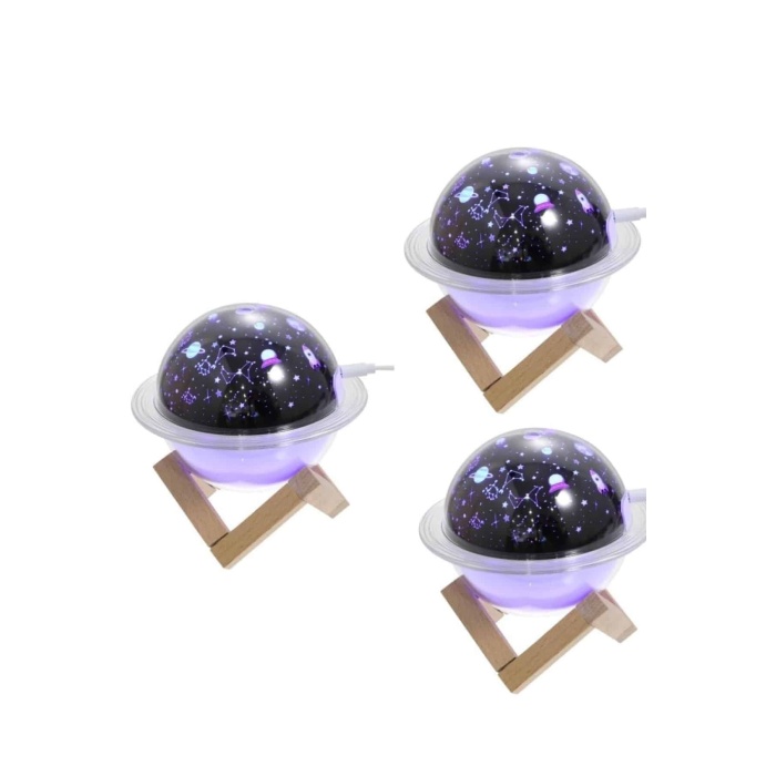 Hava Nemlendirici Led Işıklı Gece Lambası Yıldız Görünümlü Renk Değiştiren -
