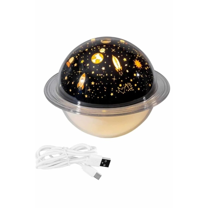 Aromaterapi Hava Nemlendirici Gece Lambası Uzay Model Satürn Oda Kokusu -