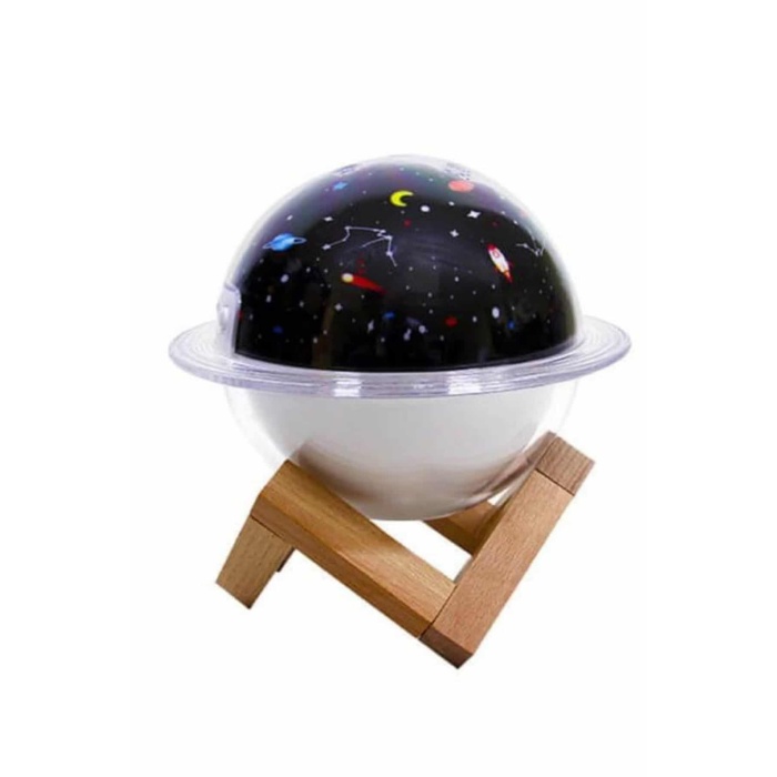 Aromaterapi Hava Nemlendirici Gece Lambası Uzay Model Satürn Oda Kokusu -