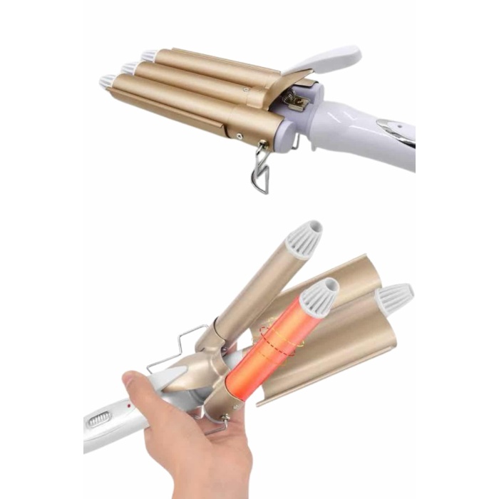 Wag Maşa Profesyonel Saç Şekillendirici İyon Özellikli Isı Kademeli -