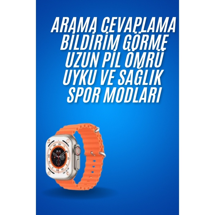 Ultra Akıllı Saat 49 Mm Çift Kordonlu Arama Cevaplama Bluetooth Bağlantılı -