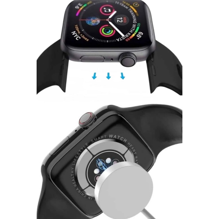 Yeni Model Akıllı Saat Dokunmatik Ekran Unisex Amoled Ekran 44 mm -