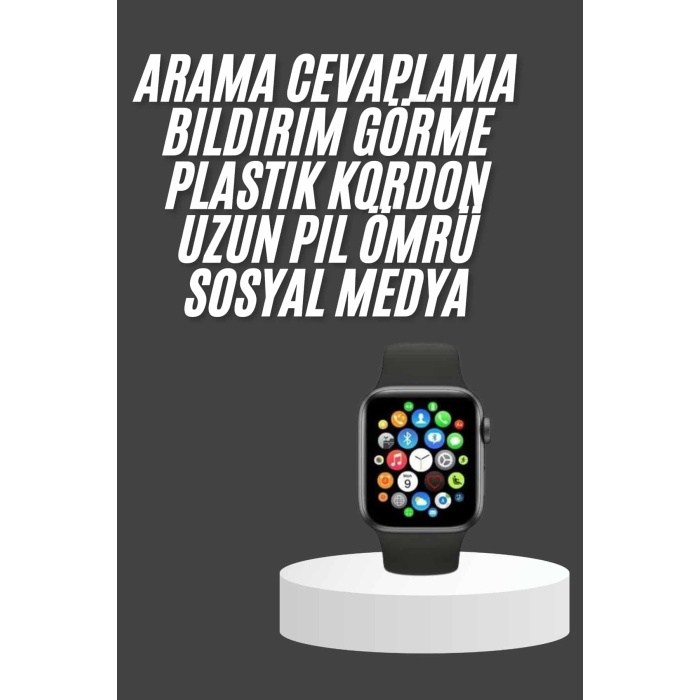 Akıllı Saat Çok Fonksiyonlu Uyku Takibi Adımsayar Nabız Ölçer Arama Cevaplayan -