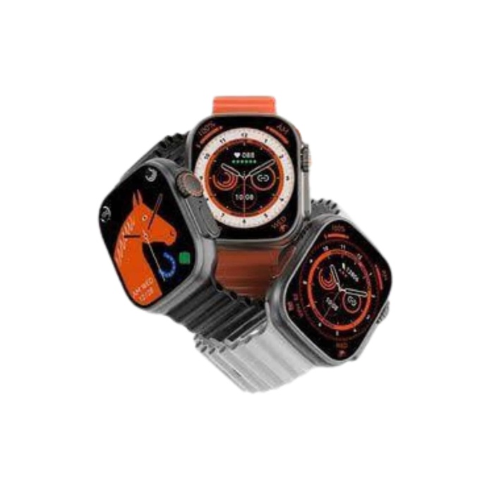 Yeni Model Akıllı Saat Ultra Smart Watch Gümüş Kasa 45mm Titreşim -