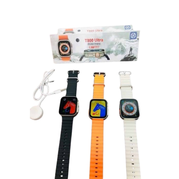 Yeni Model Akıllı Saat Ultra Smart Watch Gümüş Kasa 45mm Titreşim -