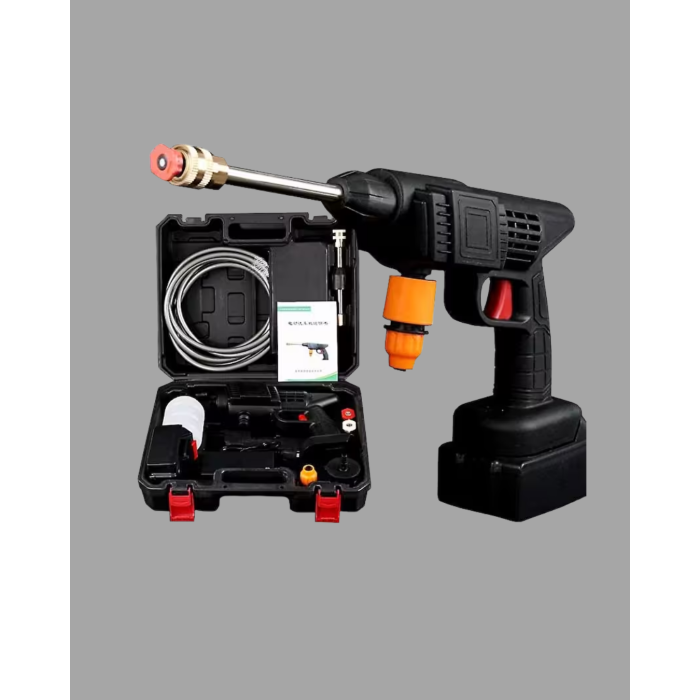 Akülü Basınçlı Yıkama Tabancası 450PSI Su Püskürtme Makinesi -