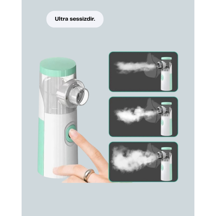 Şarjlı Taşınabilir Ultrasonik Nebulizatör Ultra Sessiz -