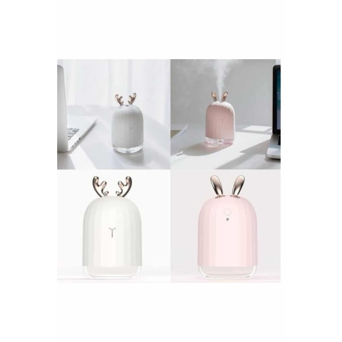 Aromaterapi Hava Nemlendirici Dekoratif USB Şarjlı Tavşan Nemlendirici -