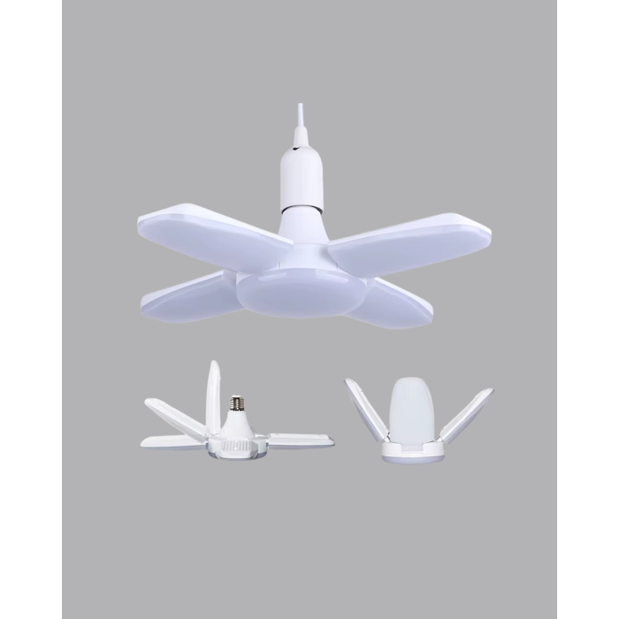 Katlanabilir 4 Kollu LED Ampül 60 Watt 6000 Lumen Beyaz Işık -