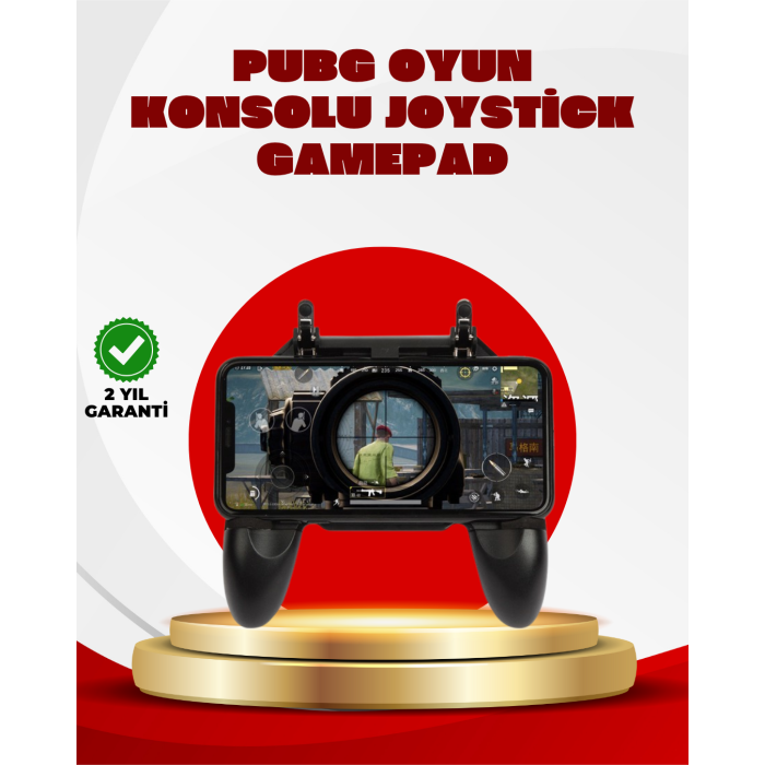 PUBG Mobile Uyumlu Joystick ve Parmak Tetikli Oyun Gamepadi -