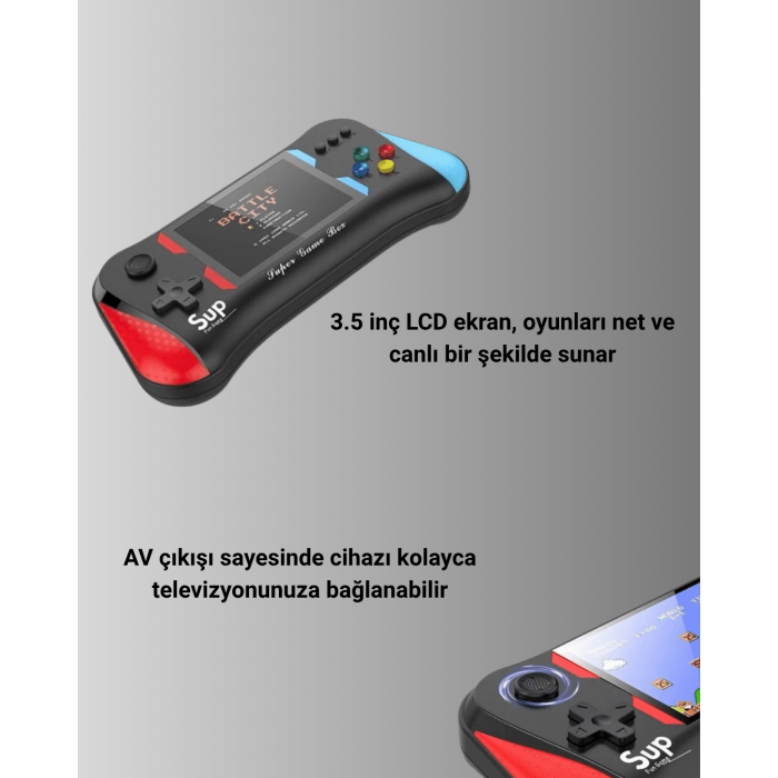 500 Retro Oyunlu Taşınabilir El Konsolu – X7M Modeli -