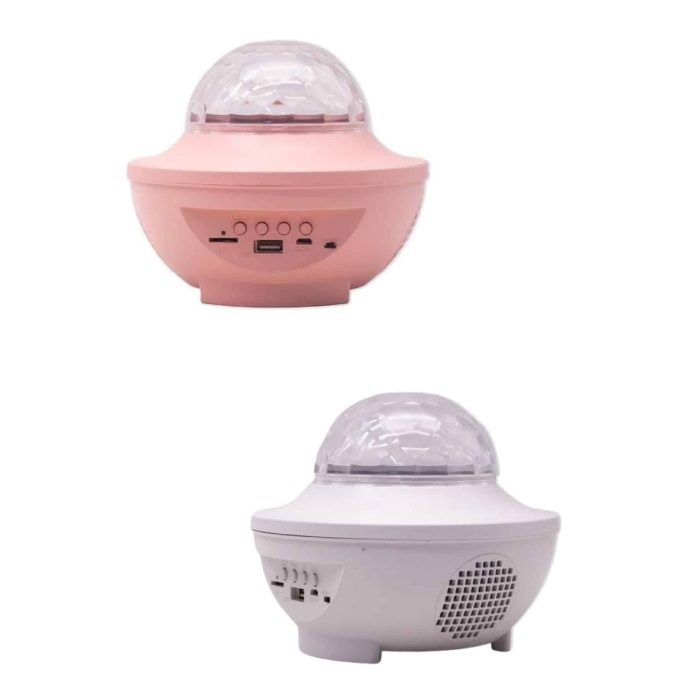 Dönen Işıklı Disko Topu Projektör Müzik Çalarlı Disco Speaker -